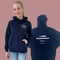 Neu! Sommerkongress: Light Hoodie navy  - Druckfarbe weiß