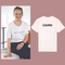 T-Shirt "Hey Du Wunderbarer Mensch" in white mit schwarzfarbigem Druck + OAMN Logo