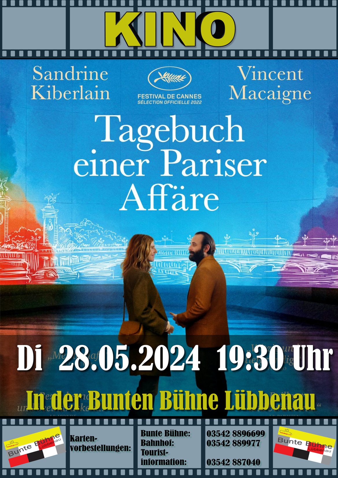 28.05.24 KINO in der Bunten Bühne: Tagebuch einer Pariser Affäre