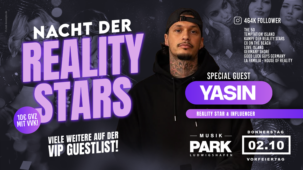 YASIN LIVE @ NACHT DER REALITYSTARS I LUDWIGSHAFEN I 16+