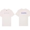 T-Shirt "Wunderbarer Mensch" in offwhite mit lilafarbigem Druck + OAMN Logo