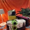 Kulturbeutel aus recyceltem Werbebanner, hergestellt in einer integrativen Maßnahme