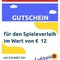 Entlehngutschein € 12