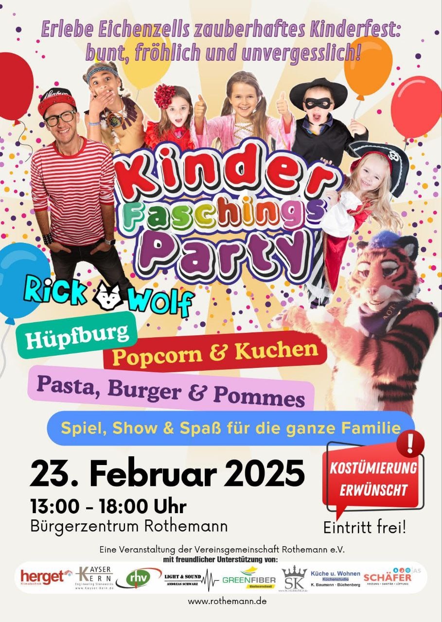 Kinder-Faschingsparty Rothemann 2025