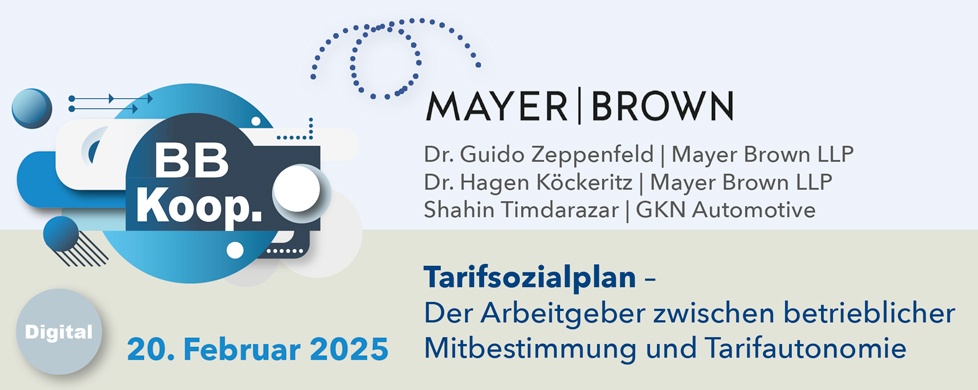 BBKoop: Tarifsozialplan - Der Arbeitgeber zwischen betrieblicher Mitbestimmung und Tarifautonomie