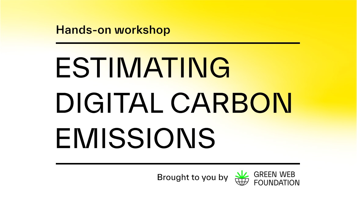 Estimating digital carbon emissions workshop