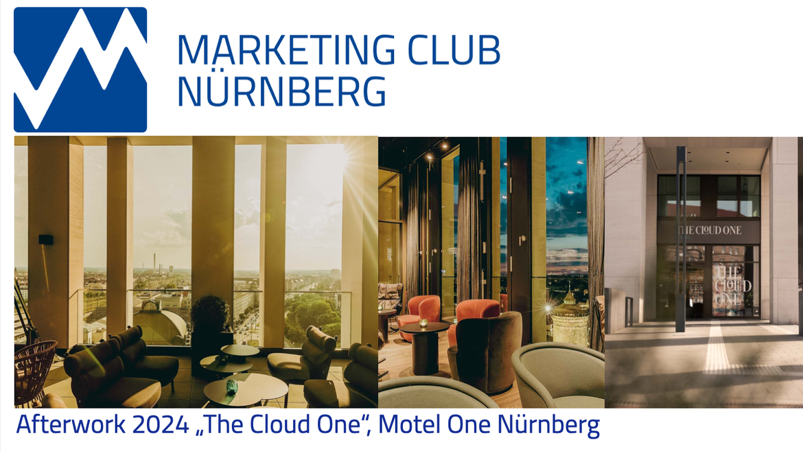 Afterwork 2024 im "The Cloud One" des Motel One Nürnberg - auch für Gäste und Interessenten