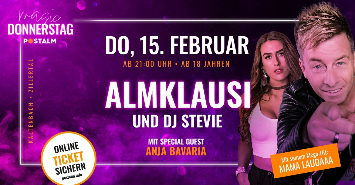 ALMKLAUSI / DJ STEVIE / Special Guest: Anja Bavaria