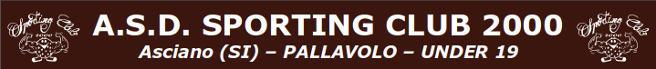 Pallavolo Under 19 - Gara 19003 - Sporting Club 2000 Asciano <=Vs=> S.S.D.S. Mens Sana 1871