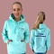 Neu! Sommerkongress: Light Hoodie carribean blue - Druckfarbe royal-blue