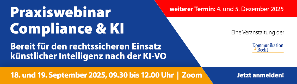 Praxiswebinar Compliance & KI September 2025