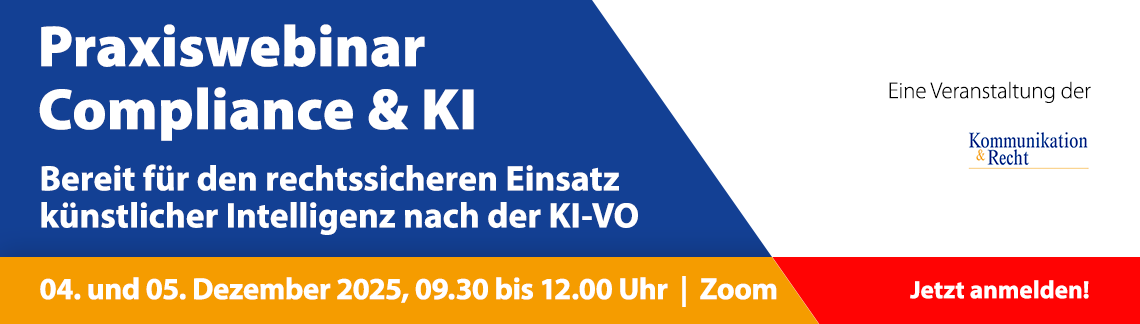 Praxiswebinar Compliance & KI Dezember 2025