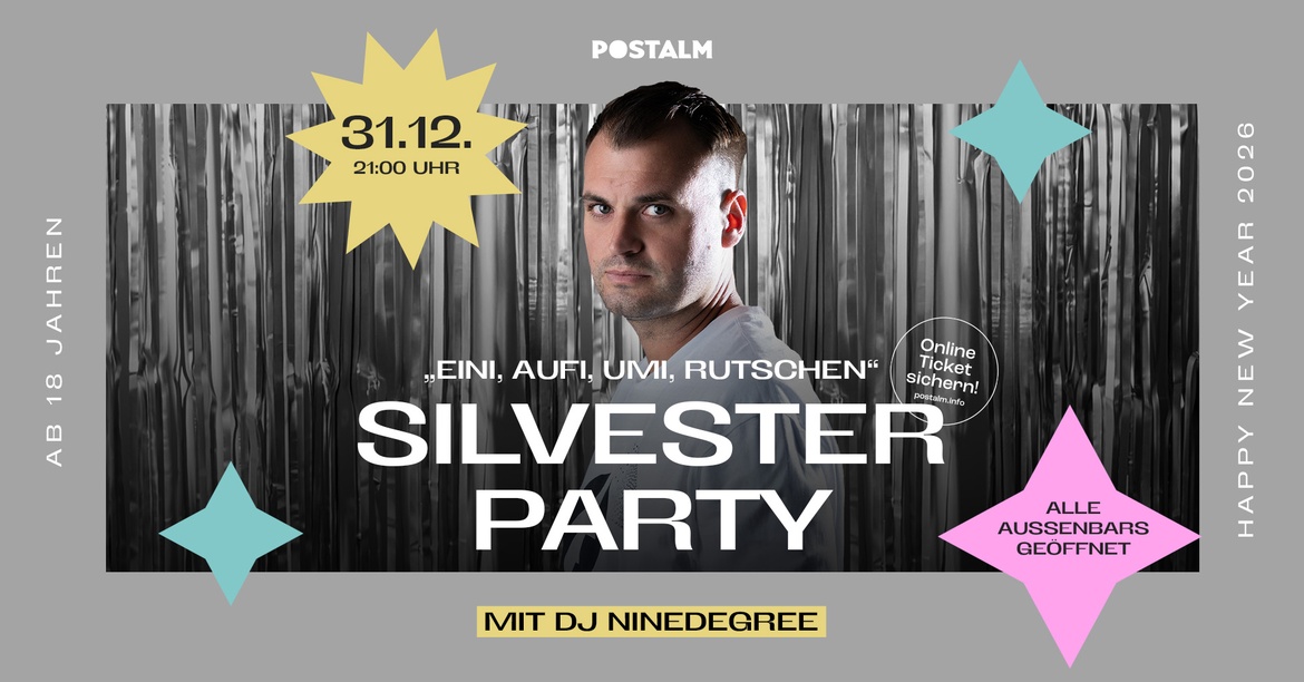 Legendäre SILVESTERPARTY mit DJ NINEDEGREE