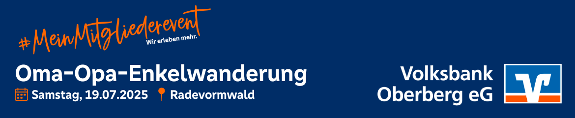 Mitglieder-Event: Oma-Opa-Enkelwanderung - Radevormwald