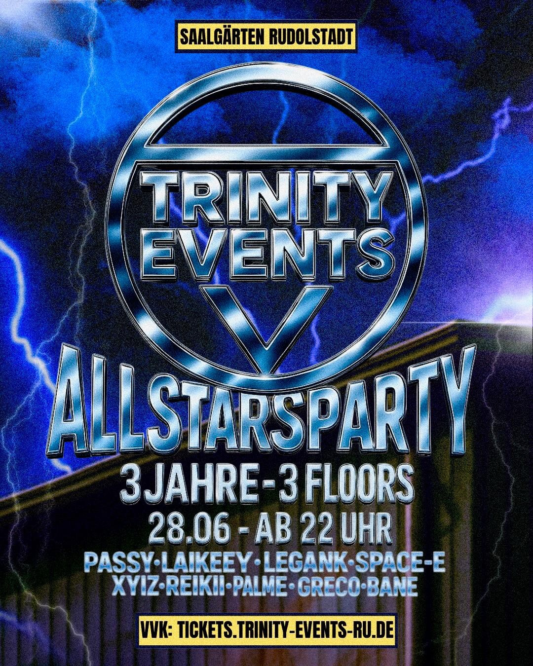BIRTHDAY BASH - 3 Jahre TRINITY EVENTS in den SAALGÄRTEN RUDOLSTADT