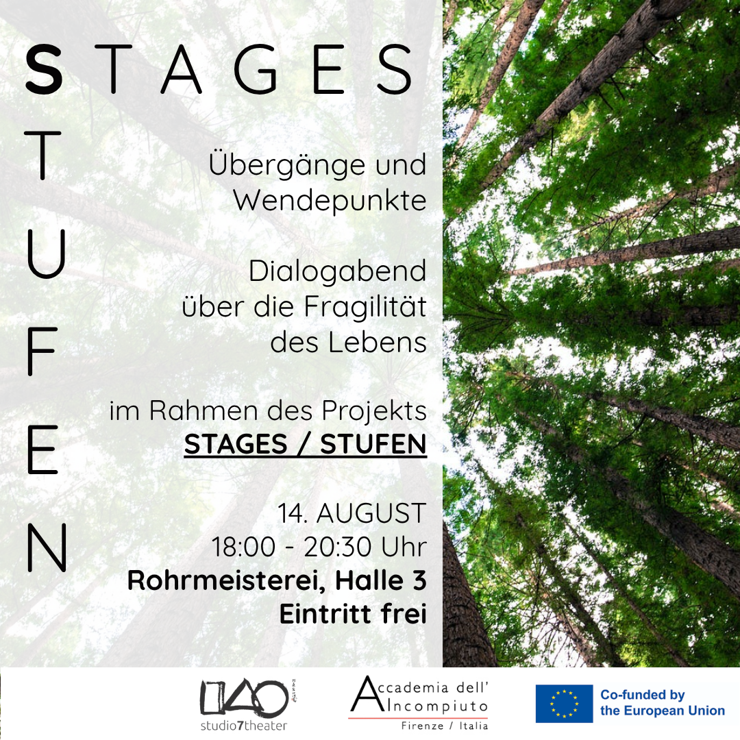 🗣️ Übergänge und Wendepunkte • Dialogabend über die Fragilität des Lebens • ℙ𝕣𝕠𝕛𝕖𝕜𝕥 𝕊𝕋𝔸𝔾𝔼𝕊 @ℝ𝕠𝕙𝕣𝕞𝕖𝕚𝕤𝕥𝕖𝕣𝕖𝕚