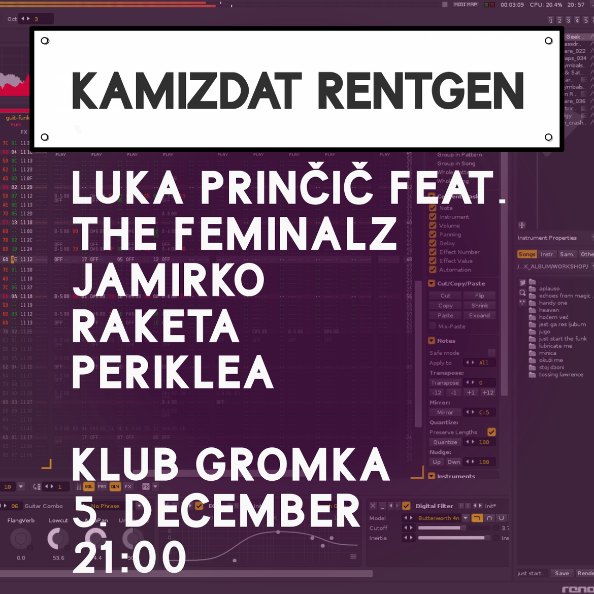 Kamizdat Rentgen: Luka Prinčič feat. The Feminalz, JAMirko, Raketa