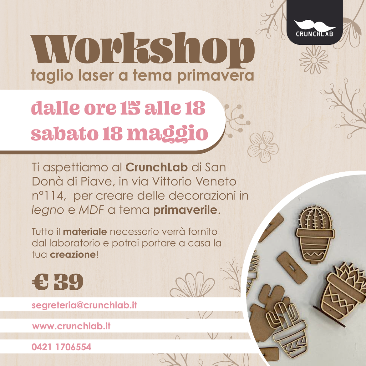 Workshop di Taglio Laser a Tema Primaverile