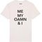 T-Shirt "ME MY OAMN & I" in offwhite mit schwarzfarbigem Druck