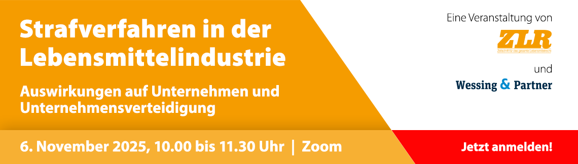 Strafverfahren in der Lebensmittelindustrie